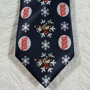 Disney Mickey Mouse Ho Ho Ho Snowflake Neck Tie Kids Christmas Holiday Fun NWT